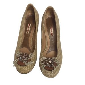 Marni burlap heels‎ 7.5